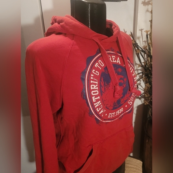 H&M Divided Red Pullover Hoodie S - Picture 3 of 7